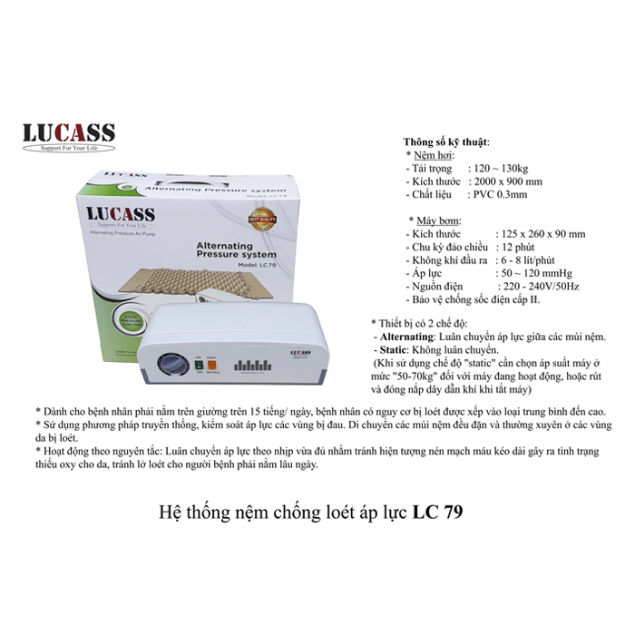 Đệm khí chống loét Lucass hcm